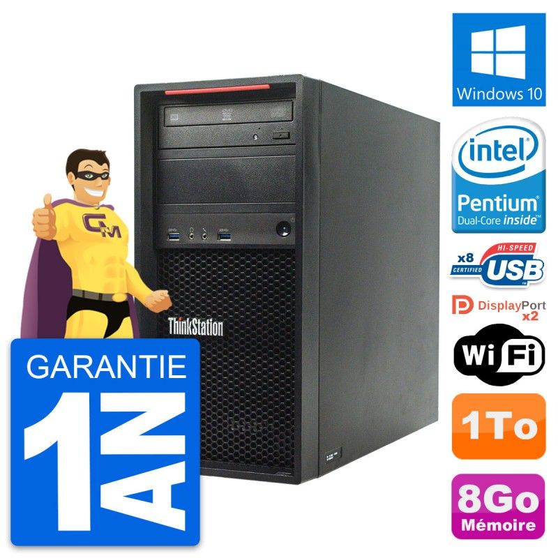 Lenovo ThinkStation P300 Desktop PC - Intel Core i5-3220, 8GB RAM, 1TB HDD, Windows 10, WiFi