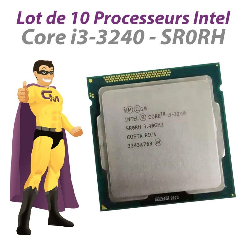 Intel Core i3-3240 CPUs (10 Pack) - 3.4GHz, 3M Cache, FCLGA1155