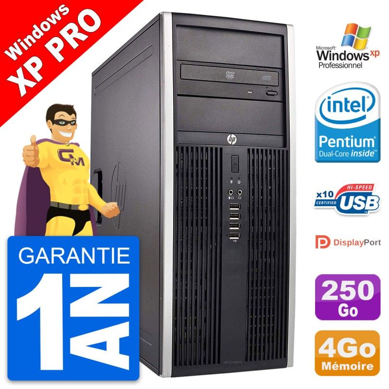 HP Elite 8300 Desktop PC - Intel Core i5-2400S, 8GB RAM, 250GB HDD, Windows XP