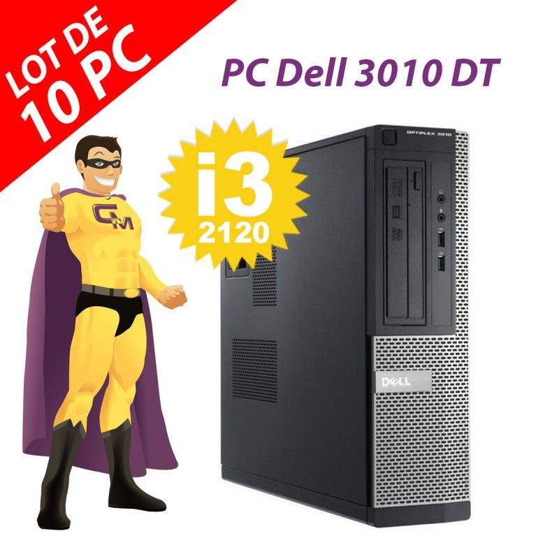 Dell OptiPlex 3010 DT Lot of 10 PCs - i3-2120, 4GB RAM, 250GB HDD, HDMI, Windows 10