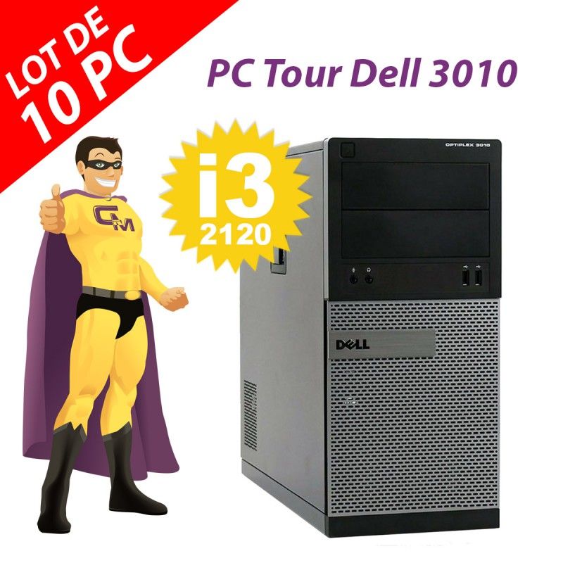Dell OptiPlex 3010 MT Lot of 10 PCs - i3-2120, 4GB RAM, 250GB HDD, HDMI, Windows 10