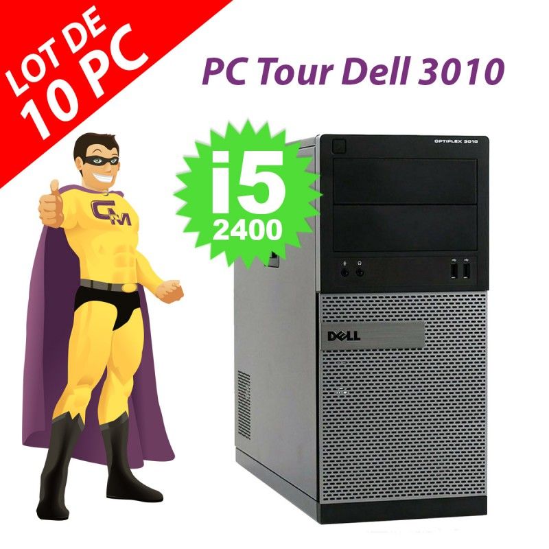 Dell OptiPlex 3010 MT Lot of 10 PCs - i5-2400, 4GB RAM, 250GB HDD, HDMI, Windows 10