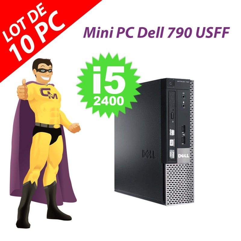 Dell Optiplex 790 USFF Mini PC Lot of 10 - i5-2400, 4GB RAM, 250GB HDD, Windows 10