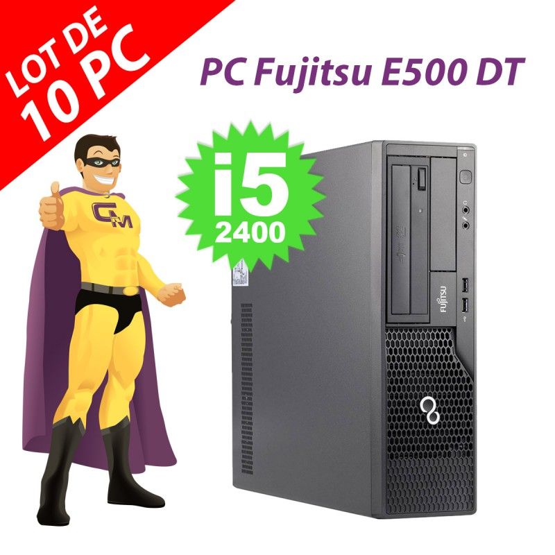 Fujitsu Esprimo E500 DT PC Lot x10 - Intel i5-2400, 4GB RAM, 250GB HDD, Windows 10