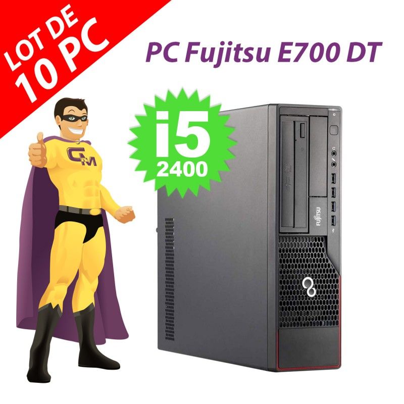 Fujitsu Esprimo E700 DT PC Lot of 10 - Intel i5-2400, 4GB RAM, 250GB HDD, Windows 10