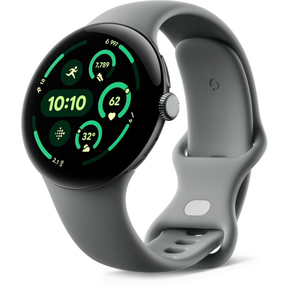 Google Pixel Watch 3 - 45mm Case - Sage Green - Sage Green Strap - Bluetooth