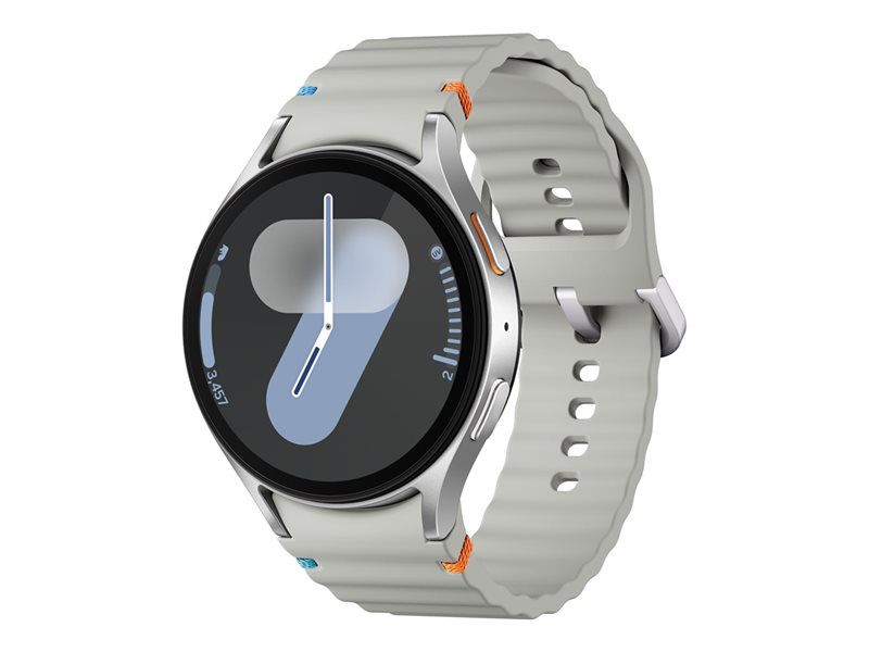 Samsung Galaxy Watch7 - 44mm - Sports Smartwatch - Silicone Strap - M/L Band Size - 1.47" Display - 32GB - NFC, Wi-Fi, Bluetooth - 33.8g - Silver