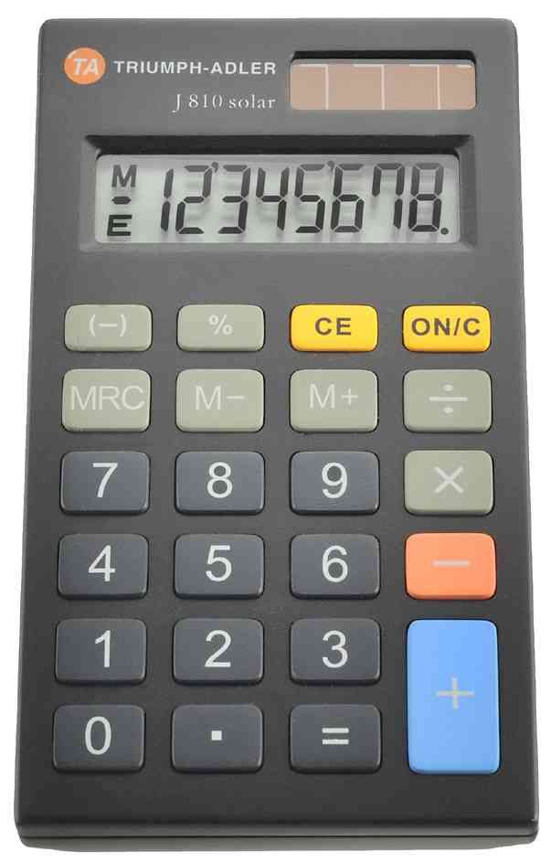 Triumph Adler J-810 Solar Pocket Calculator