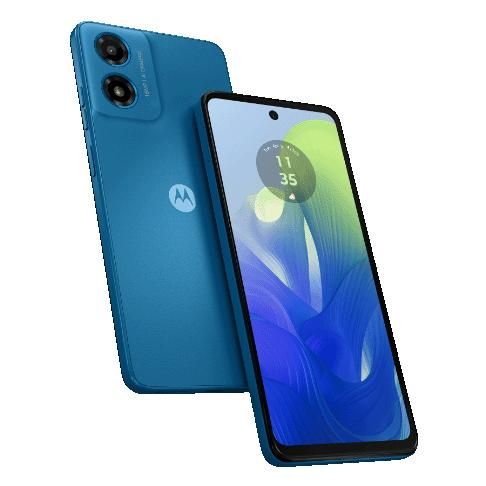 Motorola G04 - Pantalla de 6.56 pulgadas, Doble SIM, Android 14, 4GB de RAM, 128GB de almacenamiento, Batería de 5000mAh, Azul