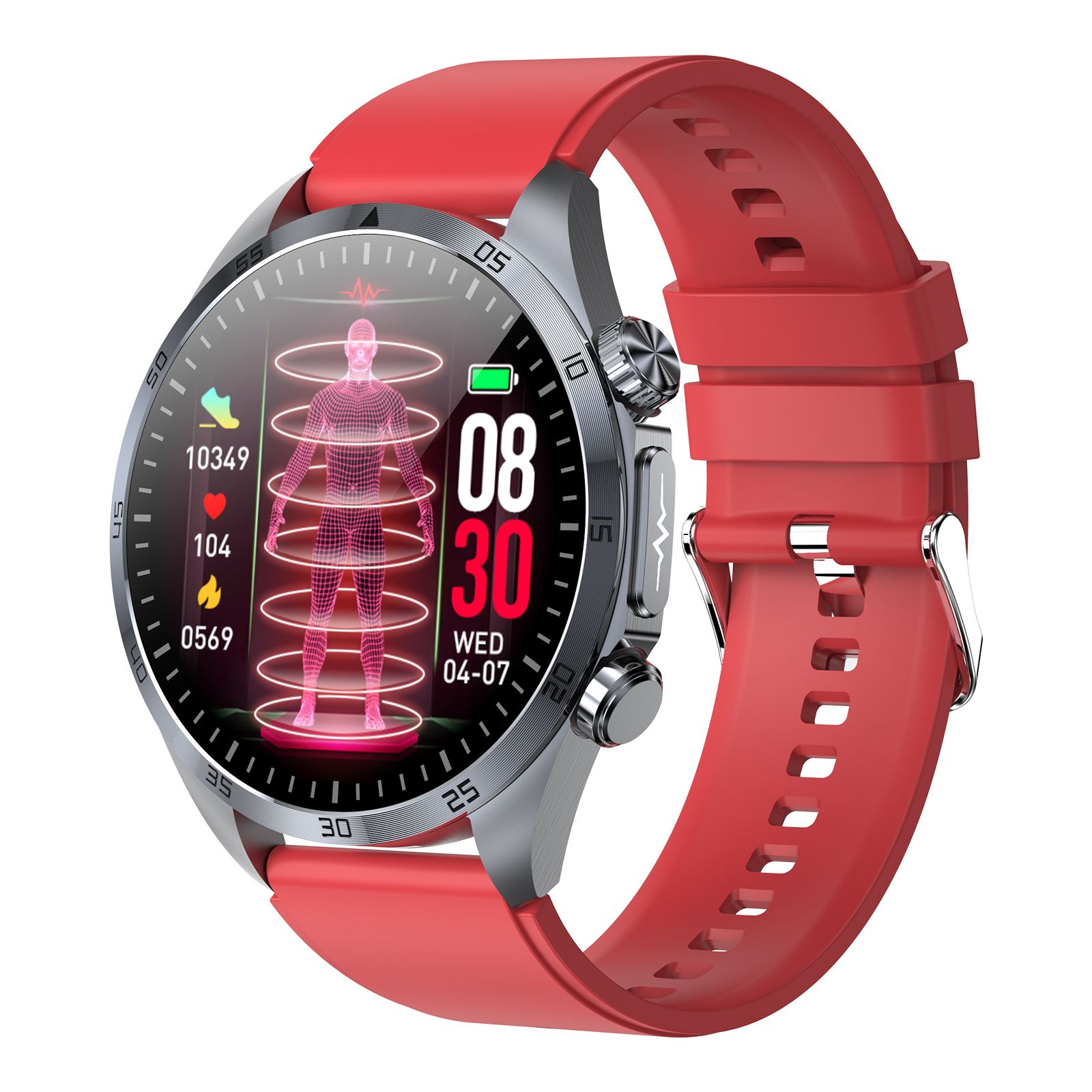 Reloj conectado con seguimiento avanzado de la salud - Rojo