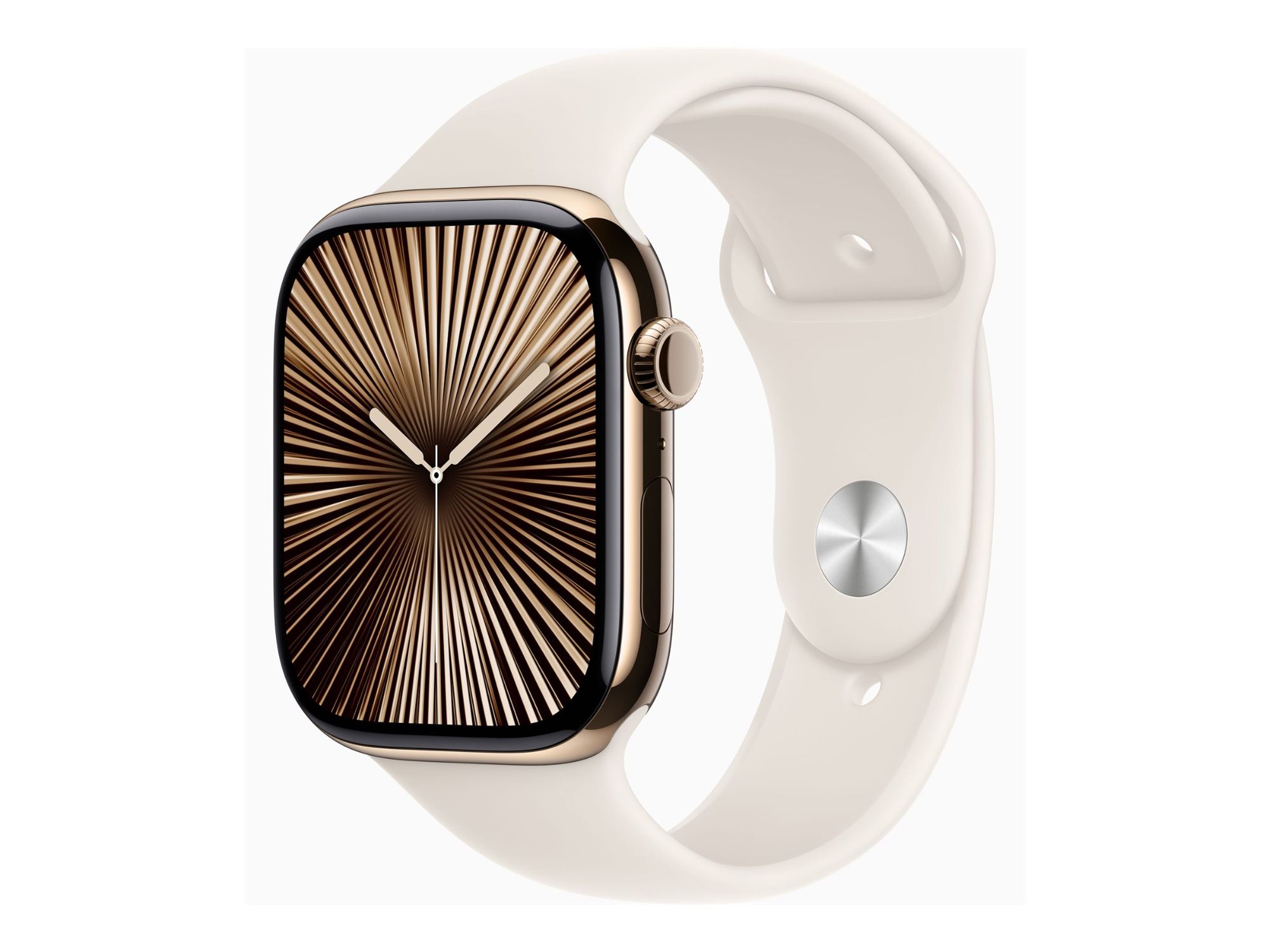Apple Watch Series 10 GPS + Cellular, 46mm Titanium Case, Gold Finish, Size M/L