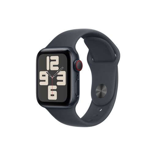 Apple Watch SE (GPS + Celular) - 2da Generación - 40 mm - Aluminio medianoche - Banda deportiva - Fluoroelastómero - Tamaño de banda S/M - 32 GB - Wi-Fi 4...