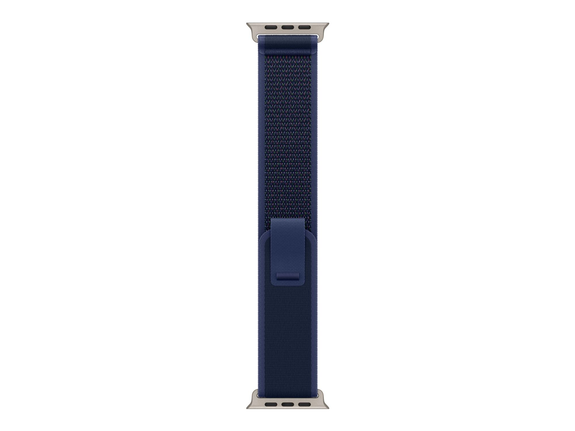 Apple Trail Loop - Smart Watch Band - 49mm, Natural Titanium Finish - Size M/L - Blue