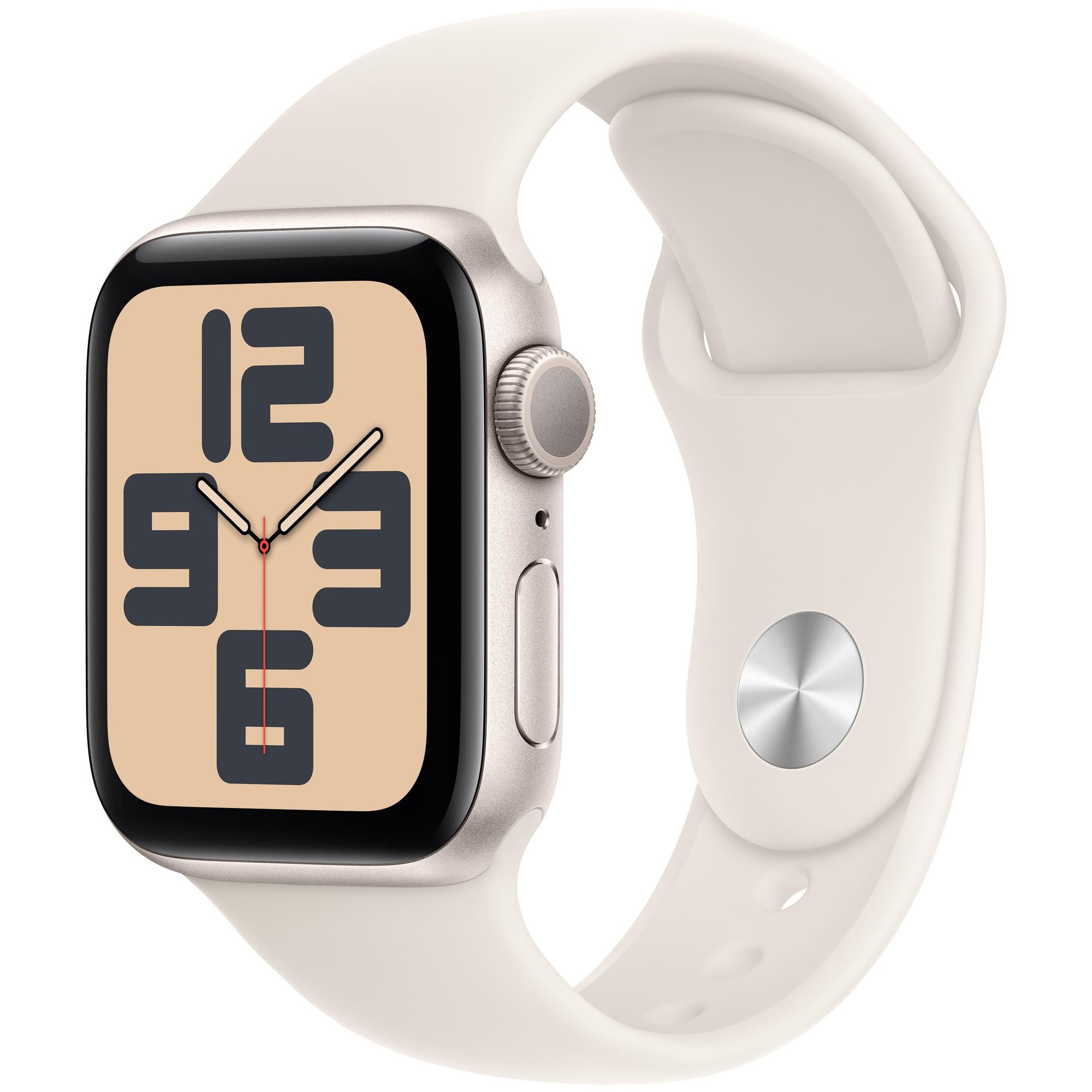 Apple Watch SE GPS (2024) 40mm Aluminium Case with Sport Strap in Starlight