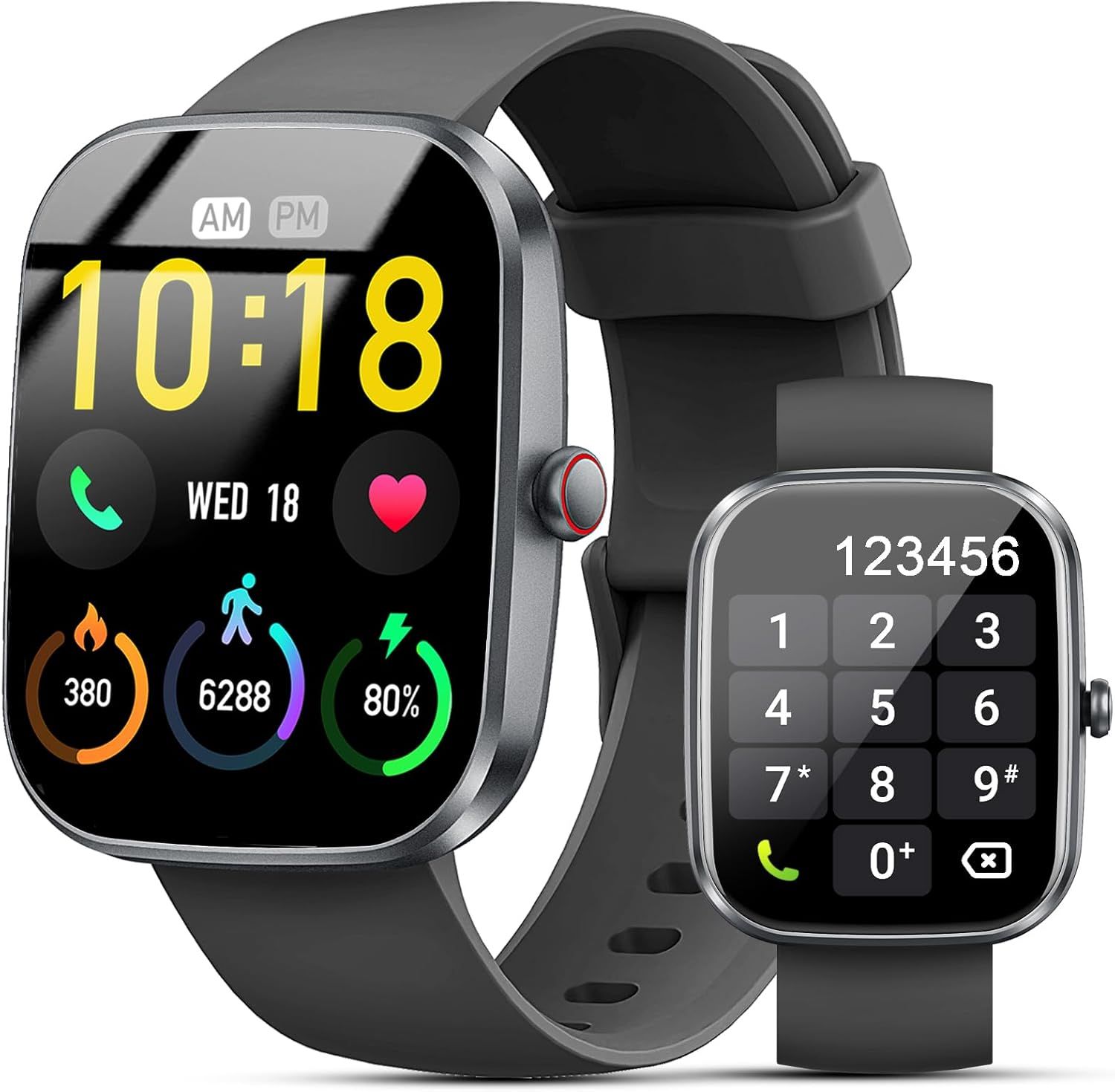 Smartwatch Folaya para Hombres y Mujeres, Pantalla Táctil HD de 1.91'', Llamadas Bluetooth, Resistente al Agua IP68, 110+ Modos Deportivos, Monitor de Frecuencia Cardíaca/SpO2/Sueño