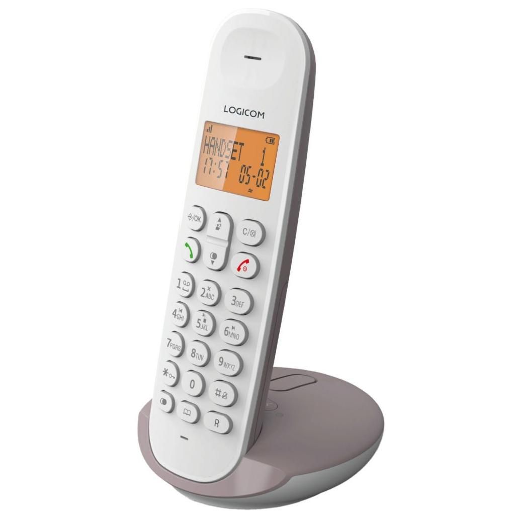 Logicom Wireless Fixed Phone - DECT ILOA 155T SOLO - Taupe with Answering Machine