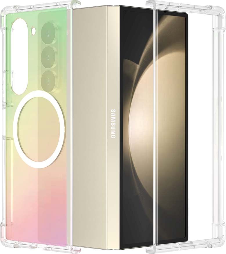 BIGBEN CONNECTED MagSafe Z Fold 6 Case, Semi-Transparent Iridescent