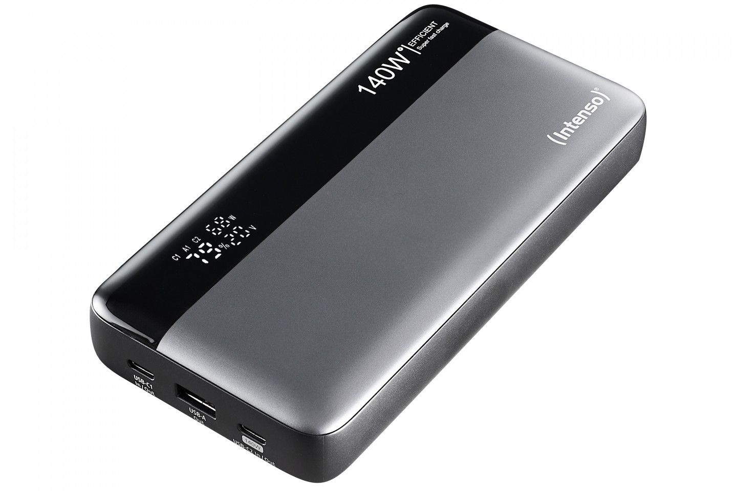 Intenso Lithium-Ion Power Bank HE25000, 25000mAh, Black/Gray