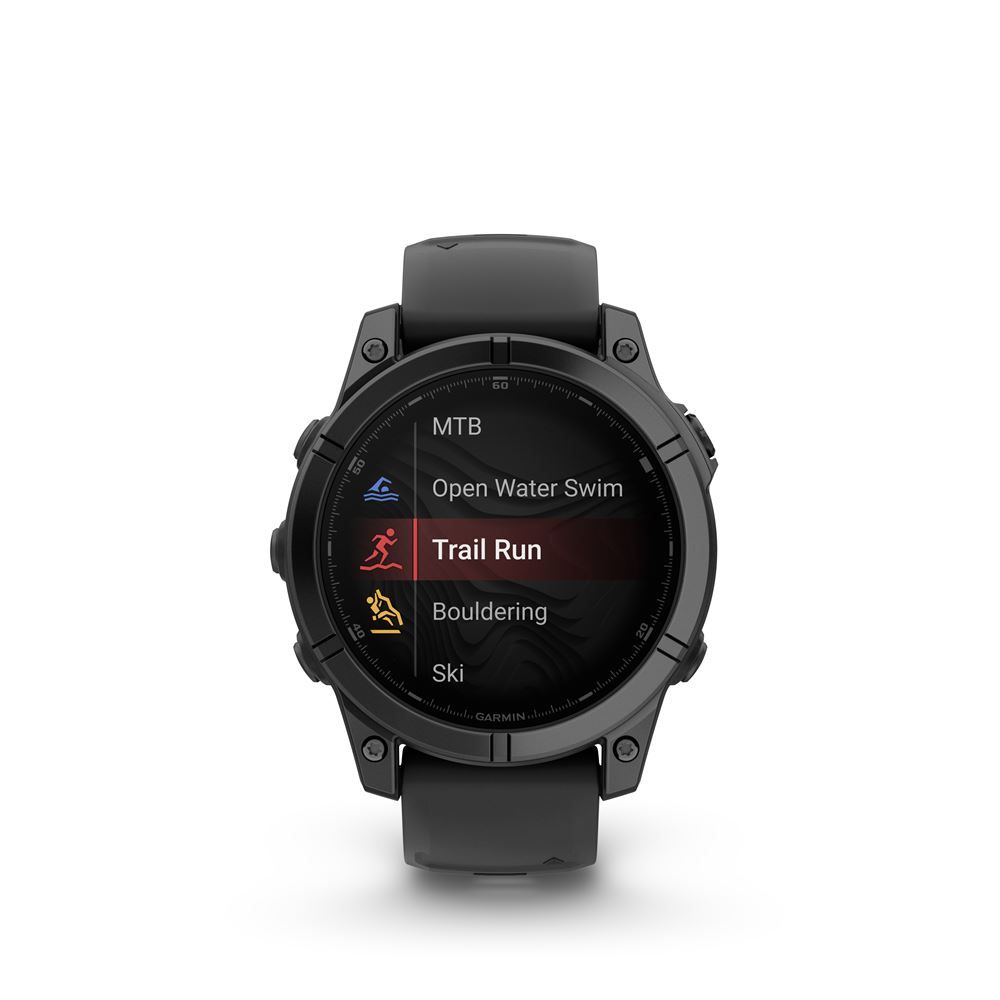 Garmin Fenix E AMOLED 47mm Steel Gray Connected Watch with Black Strap