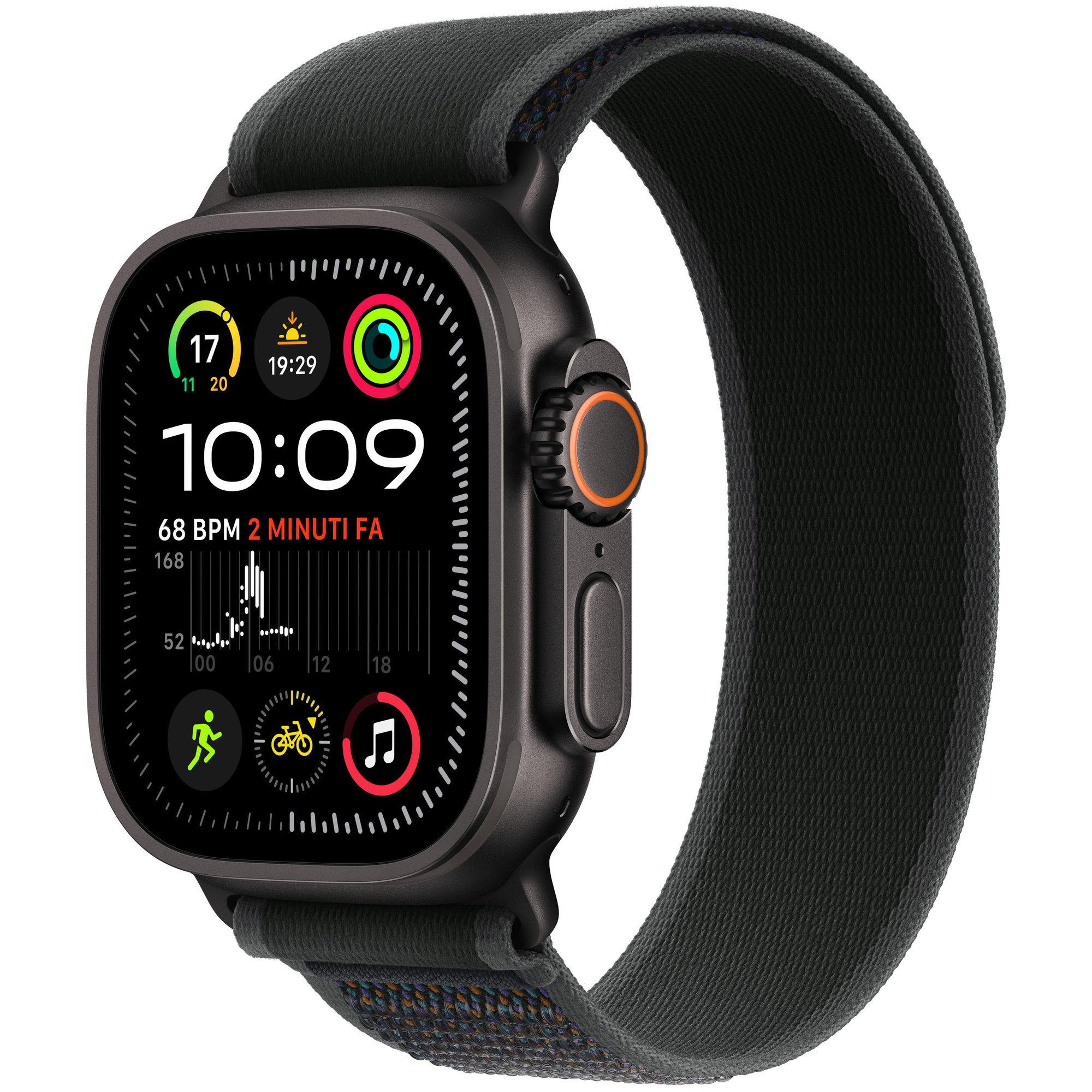 Apple Watch Ultra 2, 49mm, OLED, Digital, 410 x 502 pixels, Touchscreen, 4G, GPS (Satellite), Black