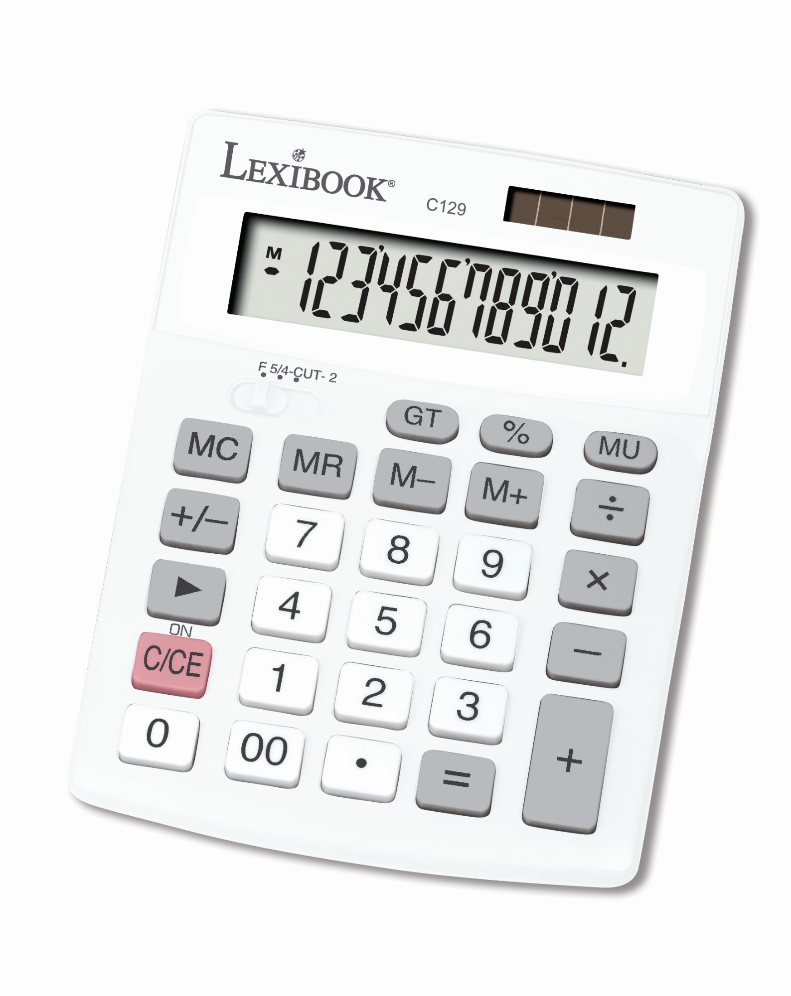 Lexibook 12-Digit Desk Calculator with Dual Power Supply