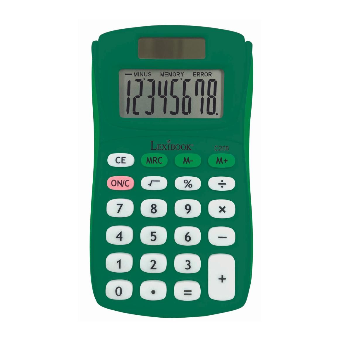 Lexibook 8-Digit Pocket Calculator with Rubber Coating
