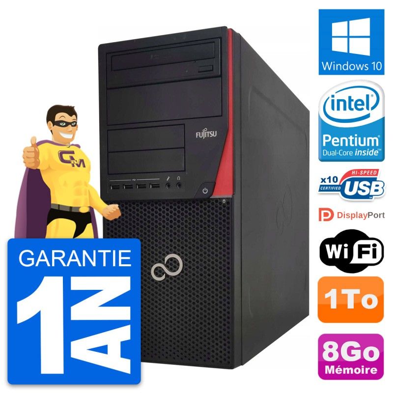 Fujitsu Esprimo P920 Desktop PC - Intel Pentium G3220, 8GB RAM, 1TB HDD, Windows 10, WiFi