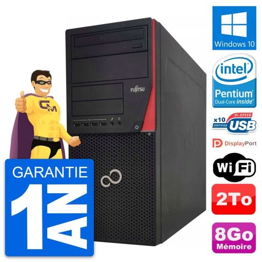 Fujitsu Esprimo P920 Desktop PC - Intel Core i3-4170, 8GB RAM, 2TB HDD, Windows 10, WiFi