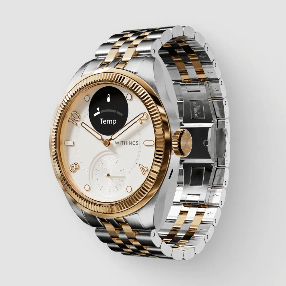 Withings ScanWatch Nova - 39mm Hybrid Gold, Stainless Steel GPS