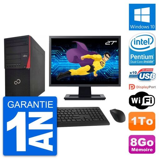 Fujitsu P920 27" All-in-One PC - Intel G3220, 8GB RAM, 1TB HDD, Windows 10, WiFi