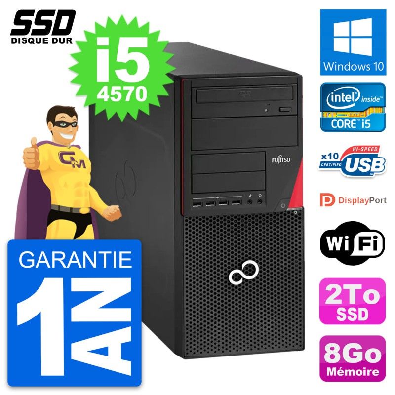 Fujitsu Esprimo P920 PC Tower - Intel Core i5-4570, 8GB RAM, 2TB SSD, Windows 10, WiFi