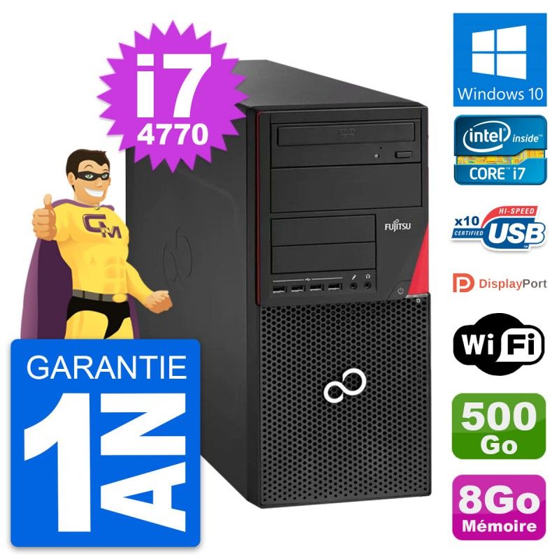Fujitsu Esprimo P920 Intel i7-4770 8GB RAM 500GB HDD Windows 10 Wi-Fi Desktop Computer