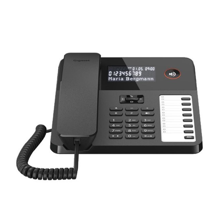 Gigaset Desk 600 - Corded Phone - Compatible with Phone Systems and Acoustic Devices (Black)