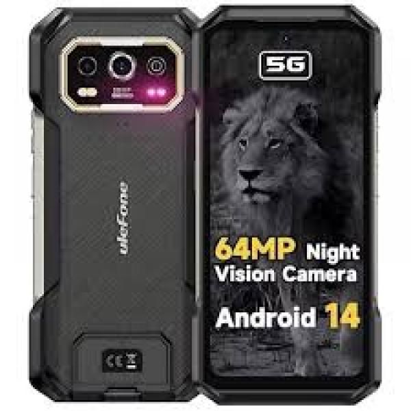 Ulefone Armor 27 - 6.78" Hybrid SIM, Android 14, 4G, USB Type-C, 12GB RAM, 256GB Storage, 10600mAh Battery, Black