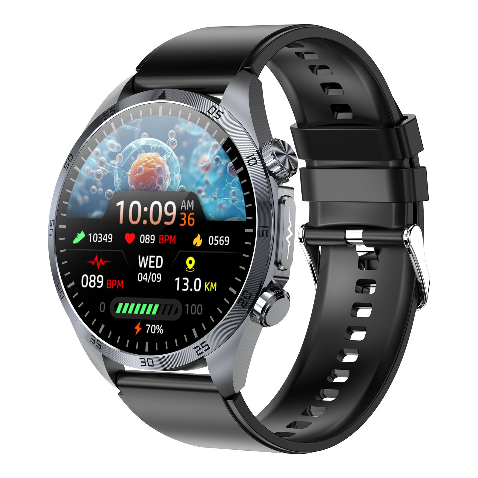 Smartwatch con seguimiento de la salud avanzado - Negro