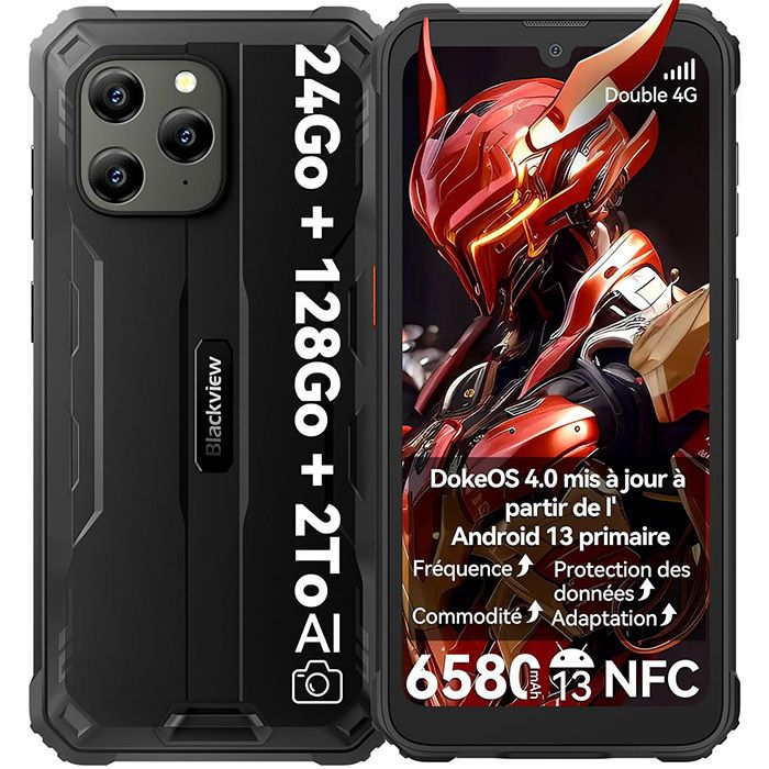 Blackview BV5300 Plus (NFC) - 6.1" FHD, 24GB+128GB, 6580mAh, IP68, Double SIM, Black
