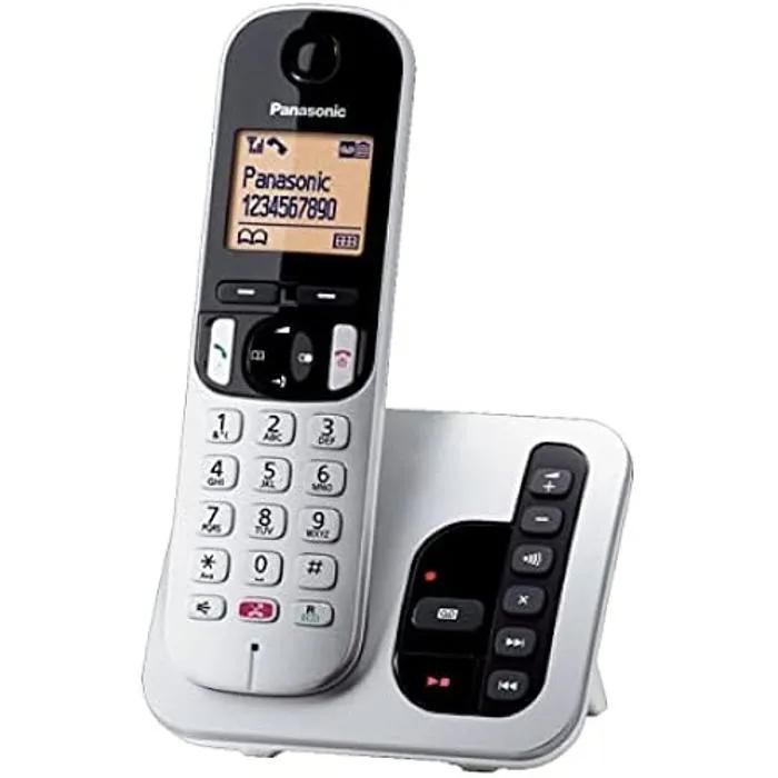 Panasonic KX-TGC260JTS Cordless Phone with Answering Machine, Hands-Free and Bright Display