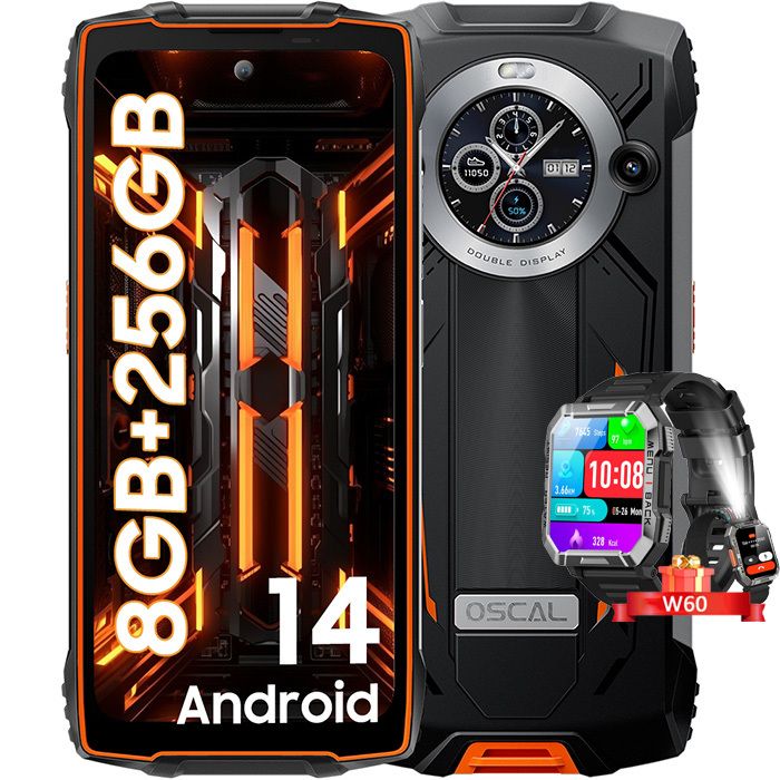 Teléfono móvil Blackview W60 - Dual SIM resistente con doble pantalla