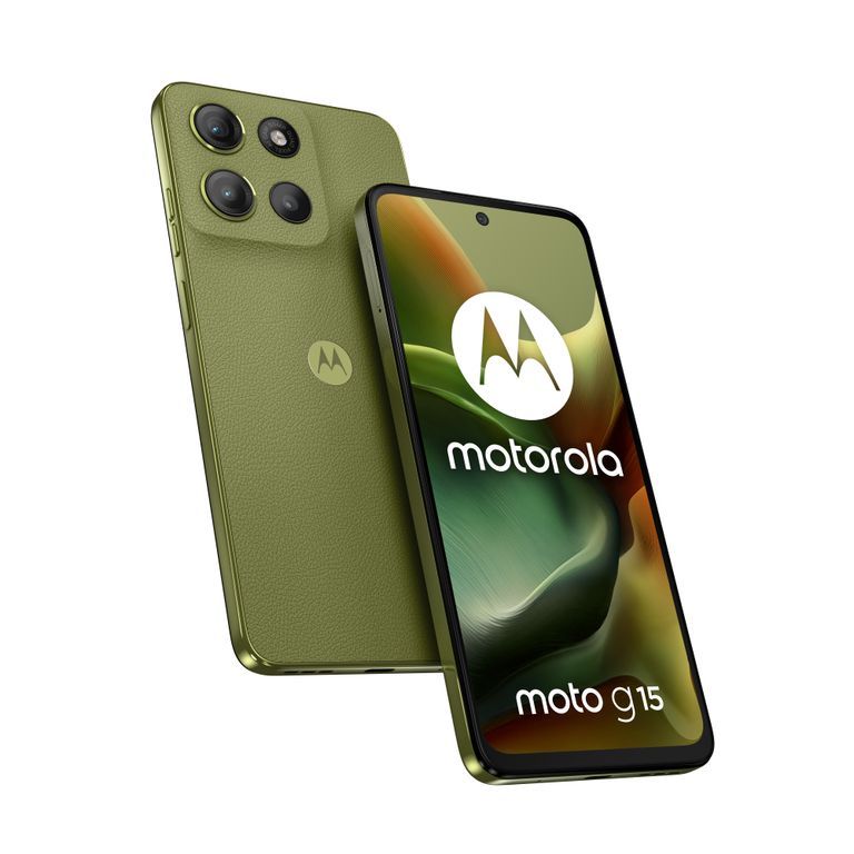 Motorola moto g15 - 6.72" Dual SIM, Android 15, 4G, USB Type-C, 8GB RAM, 256GB Storage, 5200mAh Battery, Green