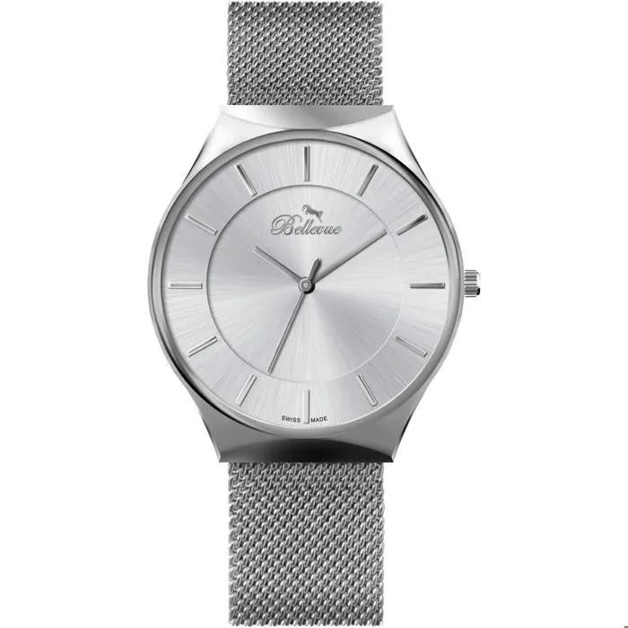 Bellevue E56 Quartz Watch - Metal Bracelet - 32mm Mineral Crystal Dial