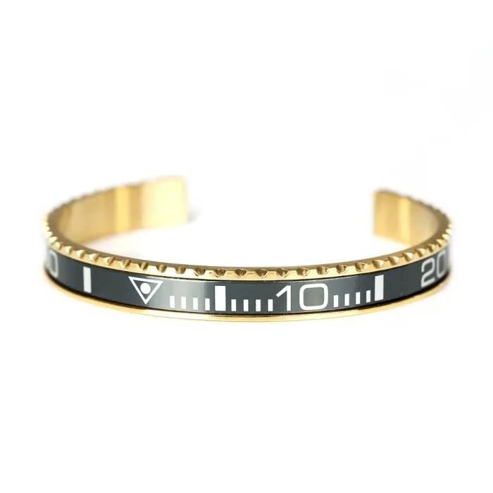 Oyster Men's Bracelet Gold-Plated Stainless Steel