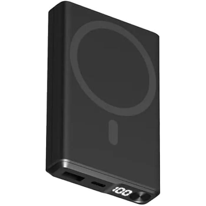 Banca de energía Ksix Mini de polímero de litio de 10.000 mAh con cable USB-A a USB-C incluido, carga simultánea (Magsafe, 10.000 mAh)