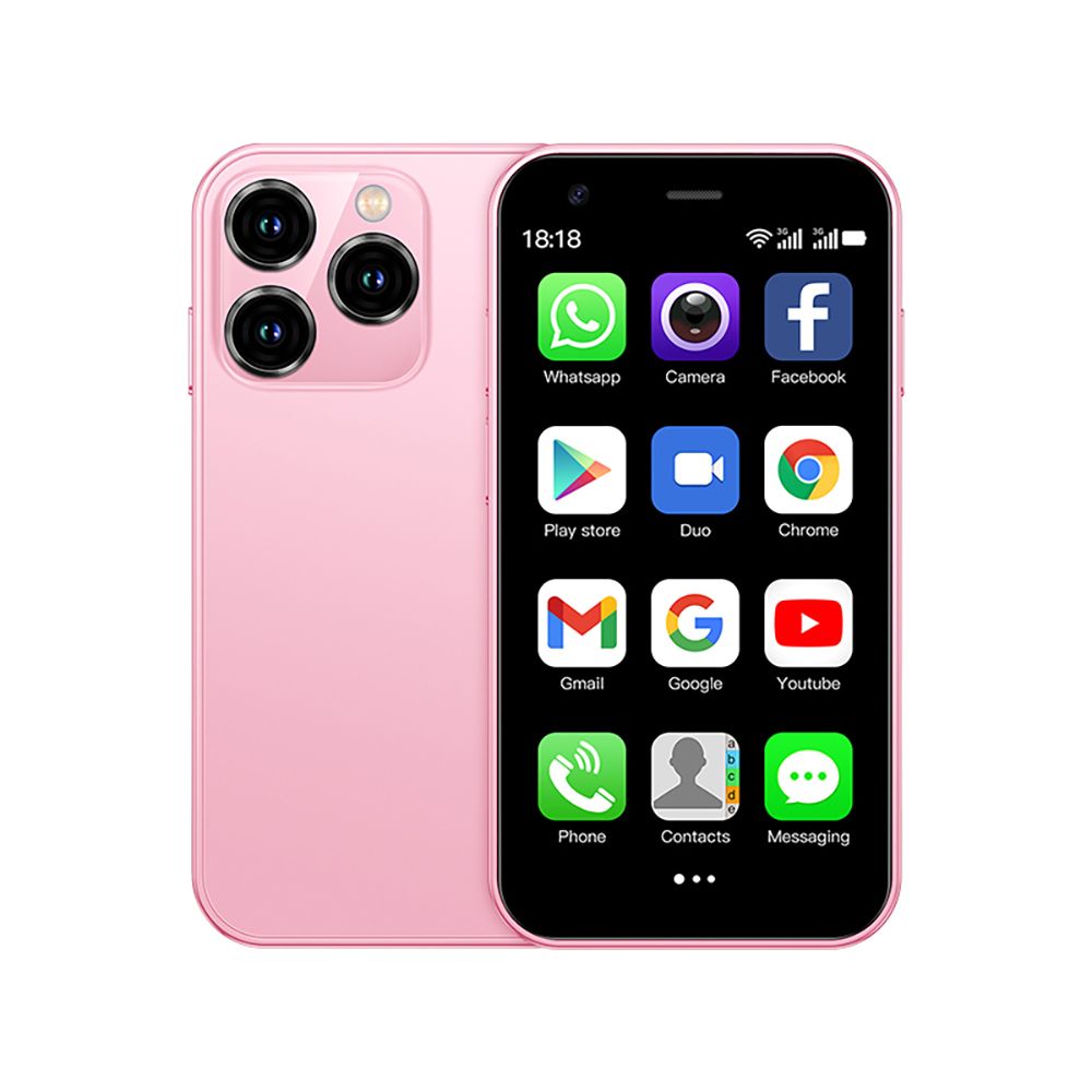 SOYES XS15 Mini Smartphone 3.0in Screen, Android 8.1, 2GB RAM, 16GB ROM, Dual SIM, Google Play Store, 3G, Mobile Phone, Rose
