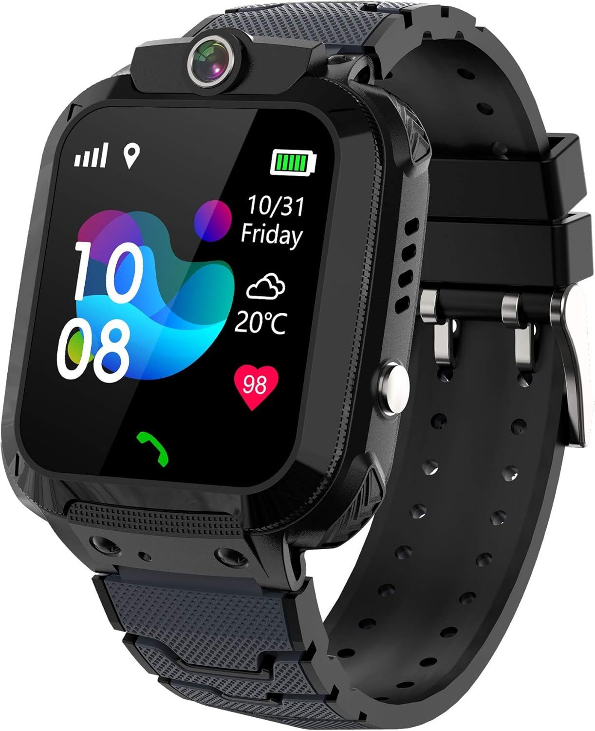 Reloj inteligente para niños con GPS, alarma, linterna, SOS, podómetro y música