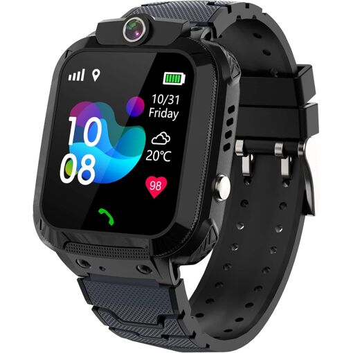 Montres intelligentes pour enfants avec GPS, alarme, lampe de poche, SOS, podomètre et musique