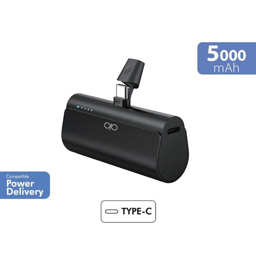 Force Power 5000mAh PD 20W USB-C Power Bank with LED Indicators - Black