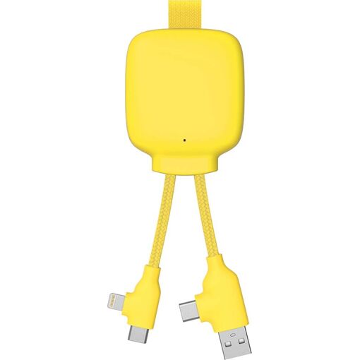 Batería portátil XOOPAR con cable multiconexión de 3000 mAh - Amarillo