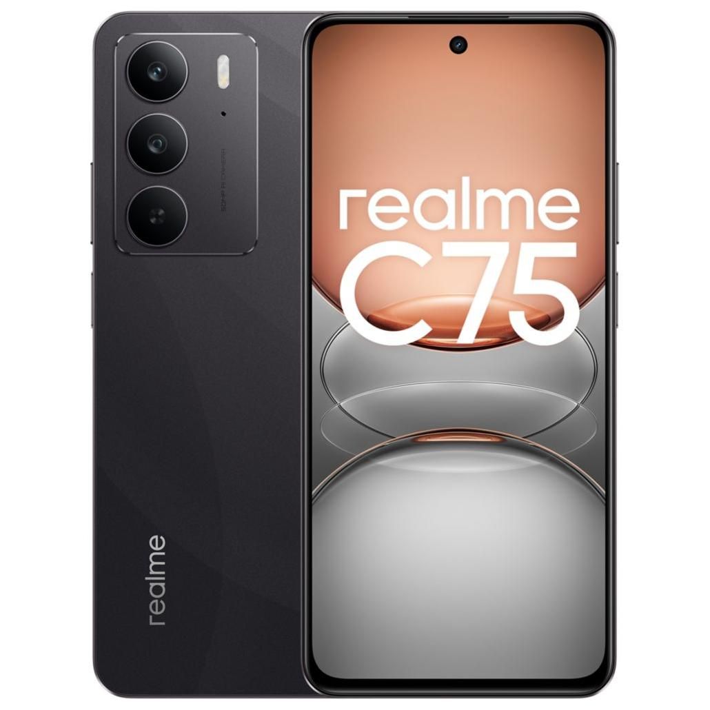 Realme C75 - 6.72" Double SIM Smartphone, 8GB RAM, 256GB Storage, Black