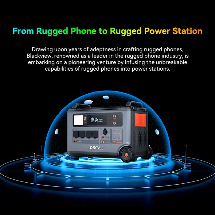 Blackview PowerMax 6000 Portable Solar Generator, 3600Wh Lifepo4 Battery, 6000W Output, 14 Output Ports