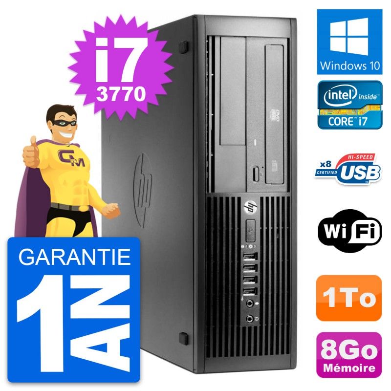 HP Pro 4300 SFF PC - Intel Core i7, 8GB RAM, 1TB HDD, Windows 10, WiFi